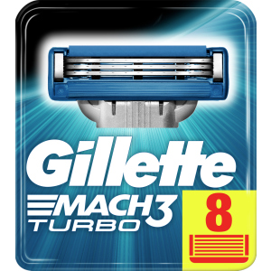 Змінні картриджі для гоління (леза) чоловічі Gillette Mach3 Turbo 8 шт (3014260331320)