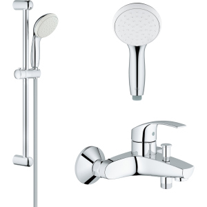 Змішувач для ванни GROHE Eurosmart 33300002 з душовим гарнітуром New Tempesta 27853001 в Івано-Франківську