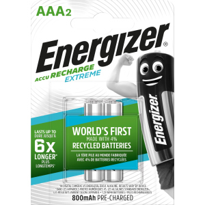 Акумулятор Energizer Extreme AAA 800 мАг 2 шт (7638900416862) ТОП в Івано-Франківську