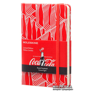 Записная книга Moleskine Coca-Cola 9 х 14 см 192 страницы в линейку Красная (8051272891249) ТОП в Ивано-Франковске