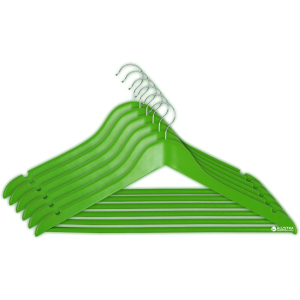 Набор вешалок для одежды Мій Дім EveryDay 44.5х23х1.2 см 6 шт Зеленая (RE05163G/6) ТОП в Івано-Франківську