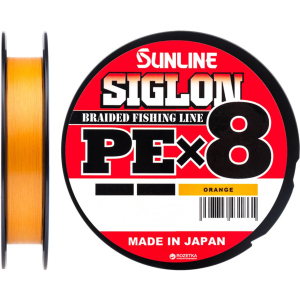 Шнур Sunline Siglon PE х8 150 м # 0.8/0.153 мм 6 кг Оранжевый (16580988) ТОП в Ивано-Франковске