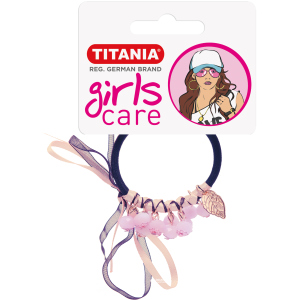 Гумки для волосся Листячок/кульки Titania 8167 Girl Чорні (8167 GIRL)