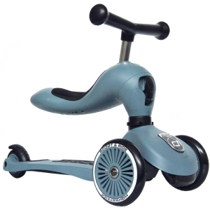 Самокат Scoot and Ride Highwaykick-1 серо-синий (SR-160629-STEEL) (4897033962711) лучшая модель в Ивано-Франковске