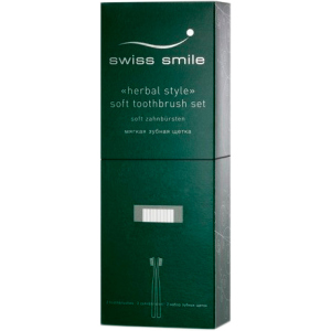 Зубные щетки супер-мягкие Swiss Smile Herbal Bliss Травяное наслаждение черного и зеленого цвета 2 шт (900-905) (7640131979078/7640131976046) в Ивано-Франковске