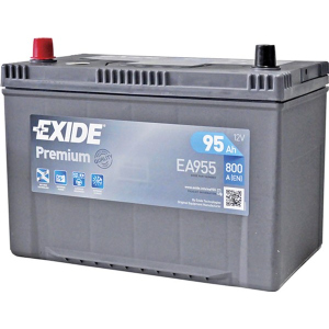 хорошая модель Автомобильный аккумулятор Exide Premium 6СТ-95 95 Ач (+/-) Asia 800 А (EA955)