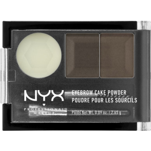 Тени и воск для бровей NYX Professional Makeup Eyebrow Cake Powder 02 Dark Brown/brown 2.64 г (800897123871) лучшая модель в Ивано-Франковске