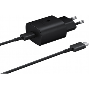 Зарядний пристрій Samsung 25W PD Wall Charger Type-C Cable Black (EP-TA800XBEGRU) ТОП в Івано-Франківську