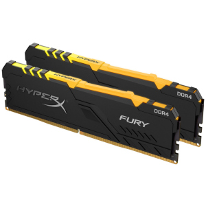 Оперативна пам'ять HyperX DDR4-3000 16384MB PC4-24000 (Kit of 2x8192) Fury RGB Black (HX430C15FB3AK2/16) краща модель в Івано-Франківську